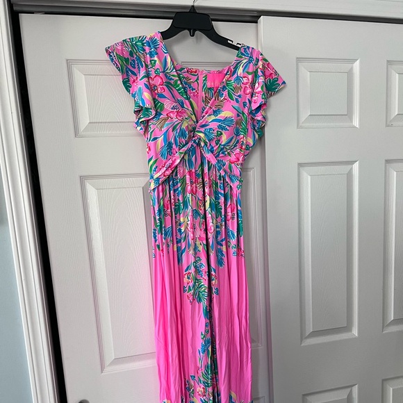 Lilly Pulitzer Verona Flutter Sleeve Maxi size 6 - Picture 3 of 6